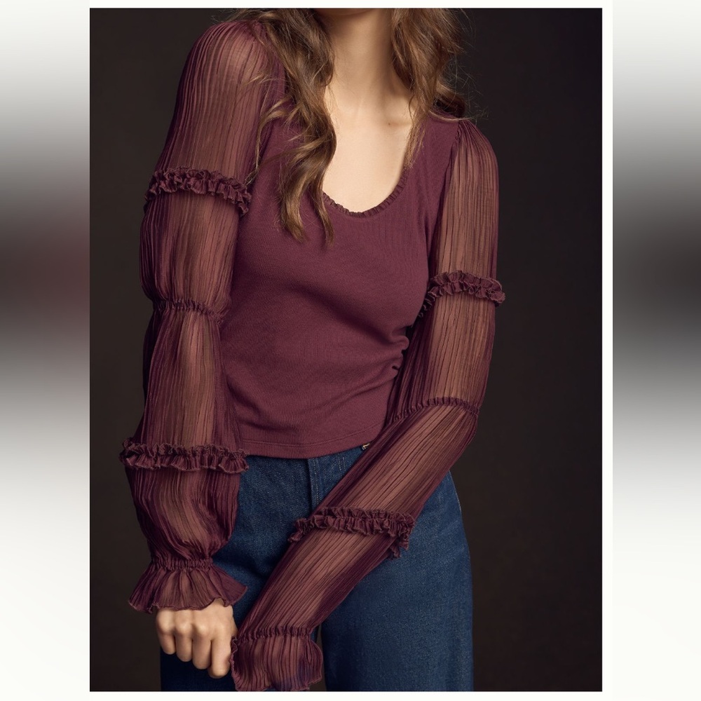 Long Sleeve Victorian Ruffled Top